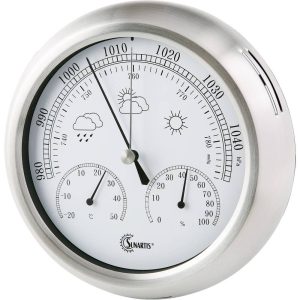 Analoge Wetterstation Rund THB367SS